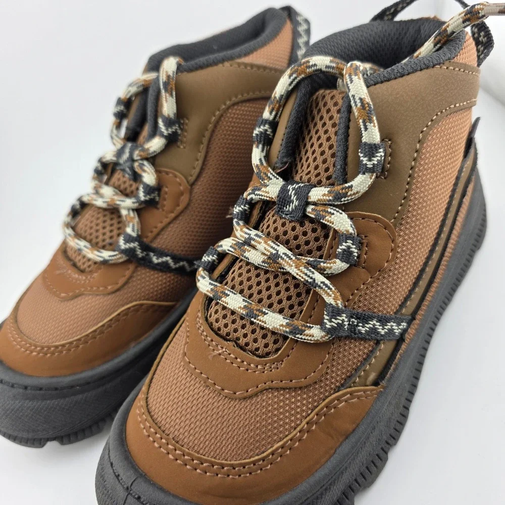 OshKosh B'gosh Vuelta Hiking Boots Toddler Size 12 Brown EXCELLENT Outdoor Camp